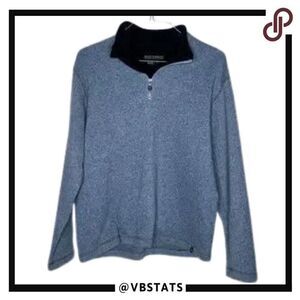Royal Robbins Heather Blue 1/4 Zip Outdoor Adventure Top in Size Large